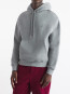 Bold fox head patch hoodie grey mel 