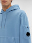Brushed emerized hoodie riviera blue 