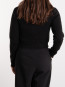 Cotton cashmere crochet cardigan black 