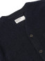 Cardigan wool fleece navy 