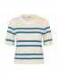 Carla-m bravana stripe knit sugar sapphire 