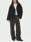 Castor faux fur jacket black 
