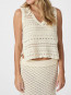 Catana crochet knit top creme 