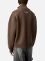 Core zip-up sweater dk brown 