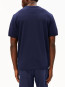 Cotton knit t-shirt tinted navy 