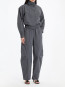 Crispy track jacket grey pinstripe 