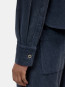Cropped oversized shirt storm blue 