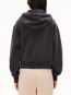 Cropped zipper sweatjacke dark steel 