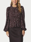 Delphine flowerbunch blouse choco plum 