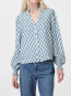 Delsie print blouse smoke blue 
