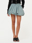 Denim balloon skirt beige blue denim 