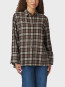 Dita flannel check shirt dk taupe 