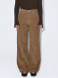 Donna high relaxed jeans washed khaki cord 