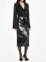 Draped blouse black 