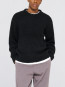 Dun textured sweater black wash 