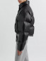 Enigma cropped puffer jacket black 