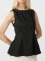 Esteves poplin top black L