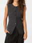 Fabia structure waistcoat dk grey 