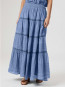 Felicia s voile skirt smoke blue 