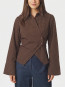 Fenli small check shirt aubergine 