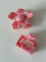 Flower clip swirly pink 
