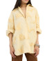 Flower oversized shirt italian straw 