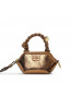 Ganni bou bag nano metallic bronze 