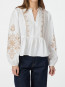 Ginia emb blouse off wht 