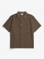 Gustav crochet shirt chestnut 