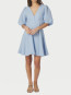 Halli linen dress light blue 