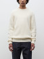 Henning cotton wool rib sweater ecru 