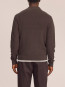 Hope rib knit polo brown mel 