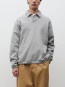 Huartdal brushed diagonal cotton fleece grey mel 