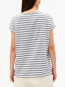 Idaara stripe t-shirt wht silver 
