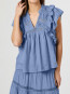 Jayla s voile top smoke blue S