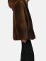 Katin mink hooded coat mink 