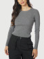 Kirrera knit blouse dk grey mel 
