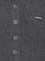 Knit boxy hoodie gray pinstripe 