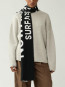 Knitted stamp crewneck pullover grey mel 