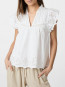 Kyoti embroidery top white 