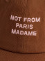 La casquette slogan brown 