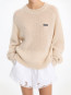 Light knit logo sweater moonbeam 