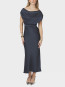 Lilith heavy sateen dress midnight blue S