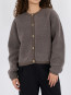 Limo fluffy knit cardigan iron XS