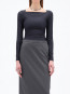 Long sleeve jersey top black 