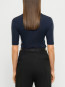 Lyocell wool short sleeve top indigo noir 