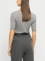Lyocell wool short sleeve top mid grey 