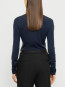 Lyocell wool turtleneck top indigo noir 