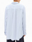 Maalgaa lino striped shirt silky blue 