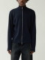 Merino wool zip trough cardigan night 